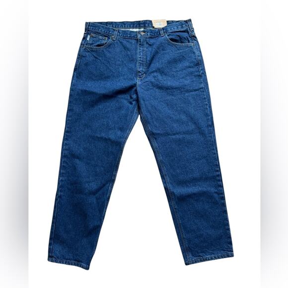 Carhartt Men’s Relaxed Fit Tapered Leg Jean blue denim size 40x30 NWT workwear - Picture 1 of 6